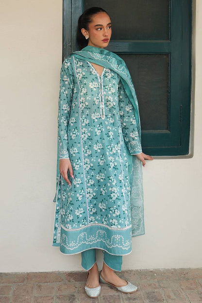 Cross Stitch | Printed Lawn | BLUE CHARM - Pakistani Designer Dress - by Cross Stitch | Type: Luxury - 100% Original at Saira Sultan