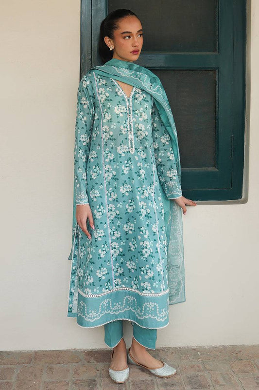 Cross Stitch | Printed Lawn | BLUE CHARM - Pakistani Designer Dress - by Cross Stitch | Type: Luxury - 100% Original at Saira Sultan