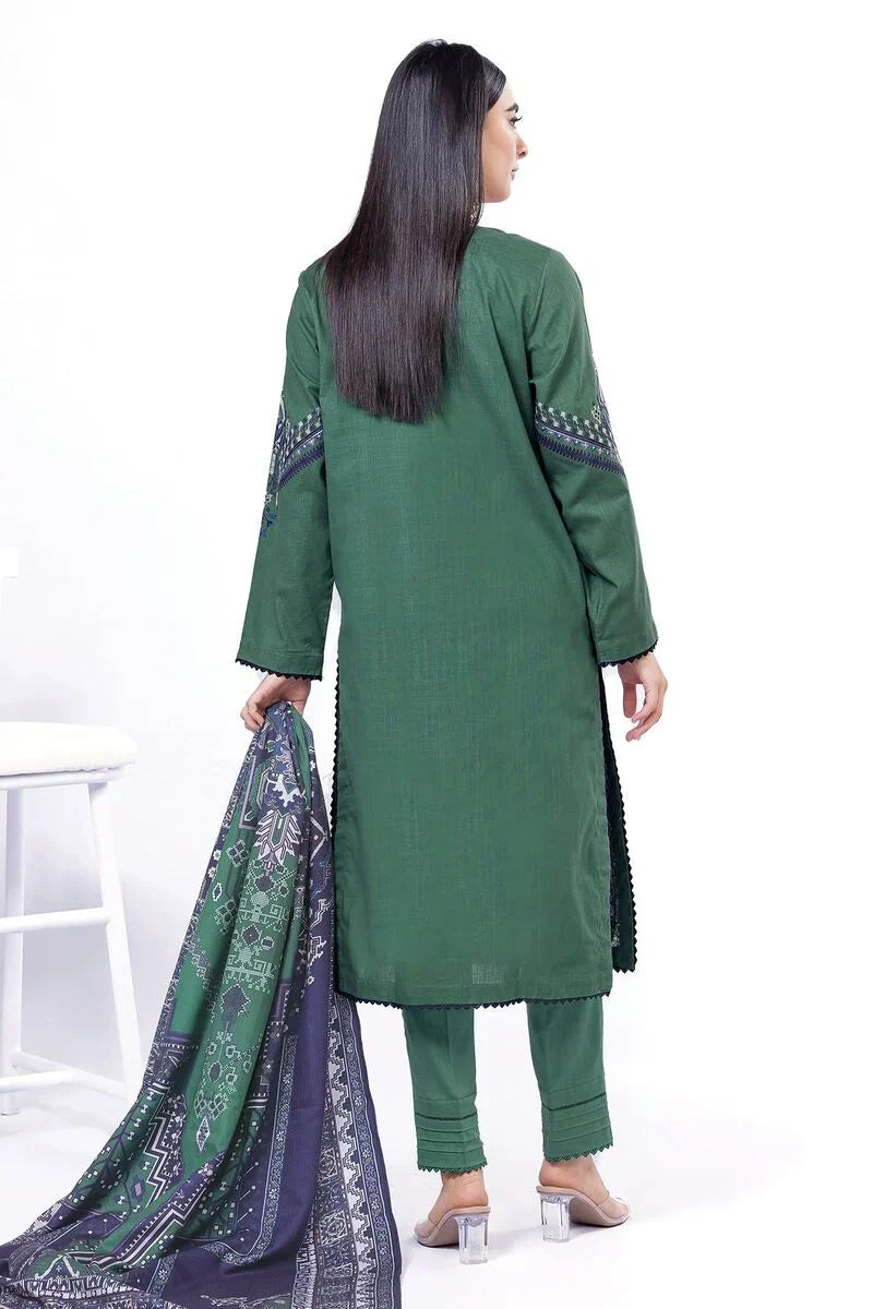 Khaadi | My Winter Mood | DCH02 S Teal Green Cross Stitch