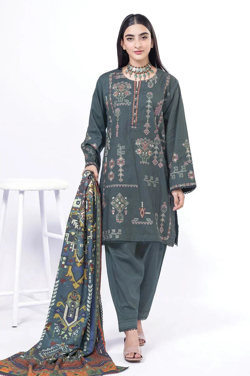 Khaadi | My Winter Mood | DCH03 XS Dark Gray Cross Stitch