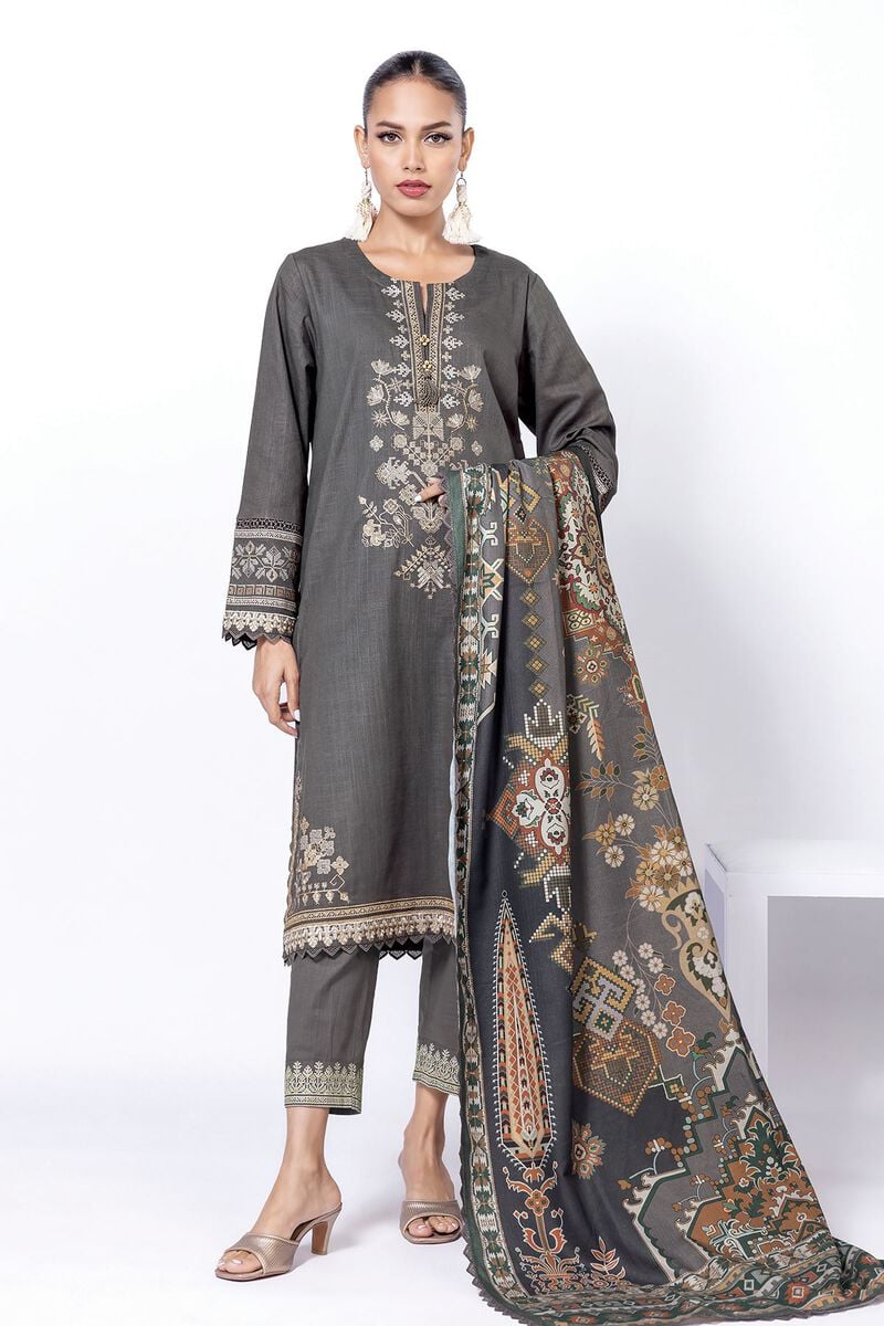 Khaadi | My Winter Mood | DCH04 XS Gray Cross Stitch