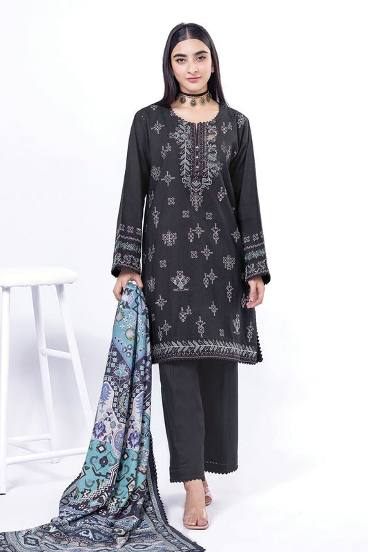Khaadi | My Winter Mood | DCH05 M Black Cross Stitch
