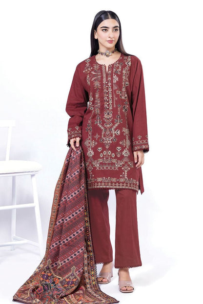 Khaadi | My Winter Mood | DCH06 XS Maroon Cross Stitch