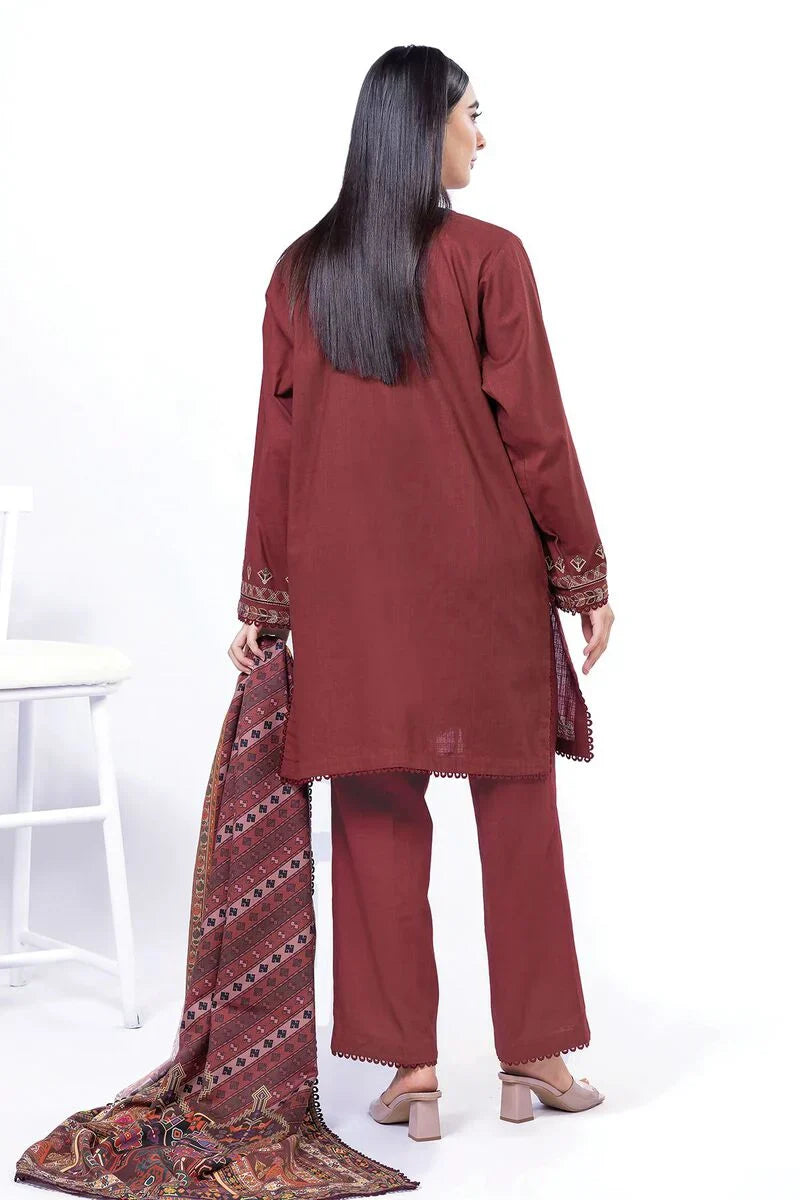Khaadi | My Winter Mood | DCH06 S Maroon Cross Stitch