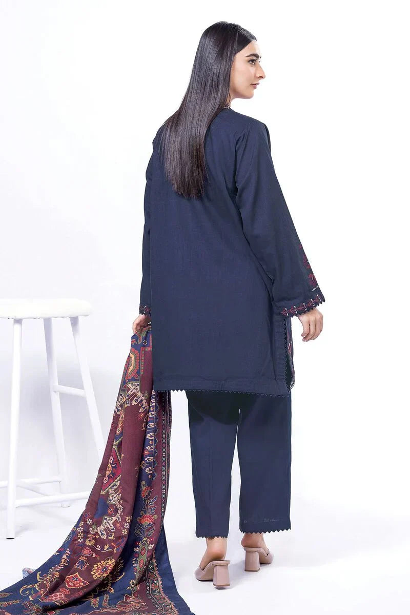 Khaadi | My Winter Mood | DCH07 S Navy Blue Cross Stitch
