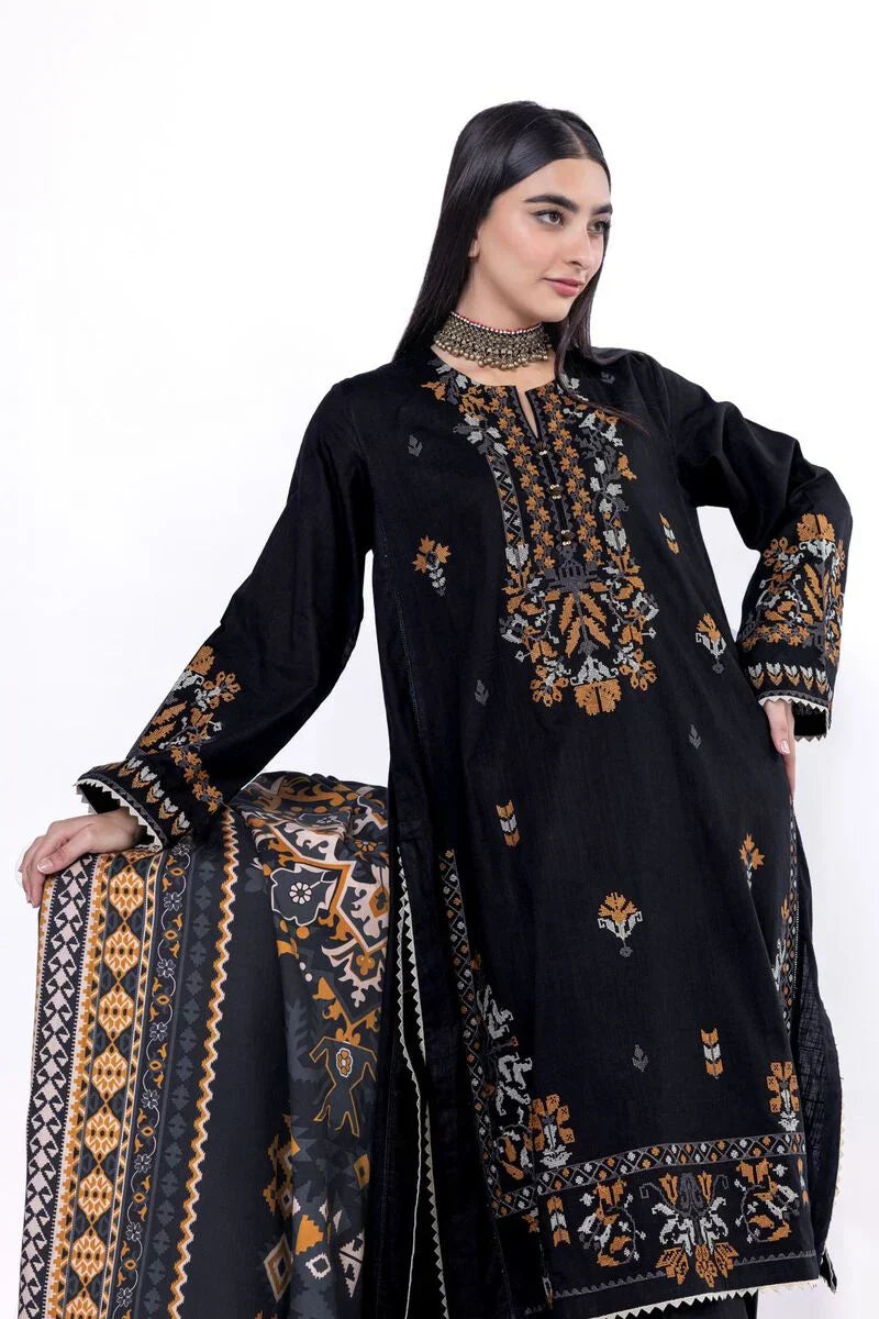 Khaadi | My Winter Mood | DCH08 M Black Cross Stitch