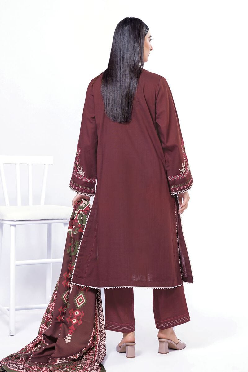 Khaadi | My Winter Mood | DCH08 S Maroon Cross Stitch