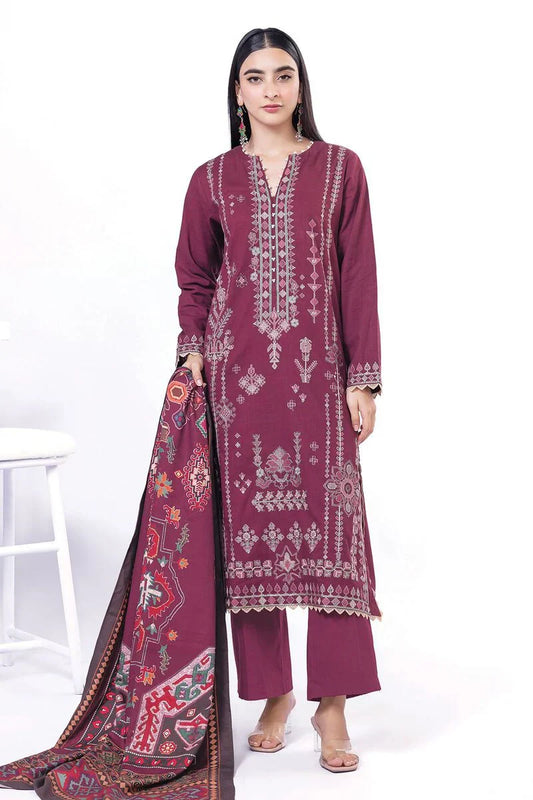 Khaadi | My Winter Mood | DCH09 XS Wine Cross Stitch