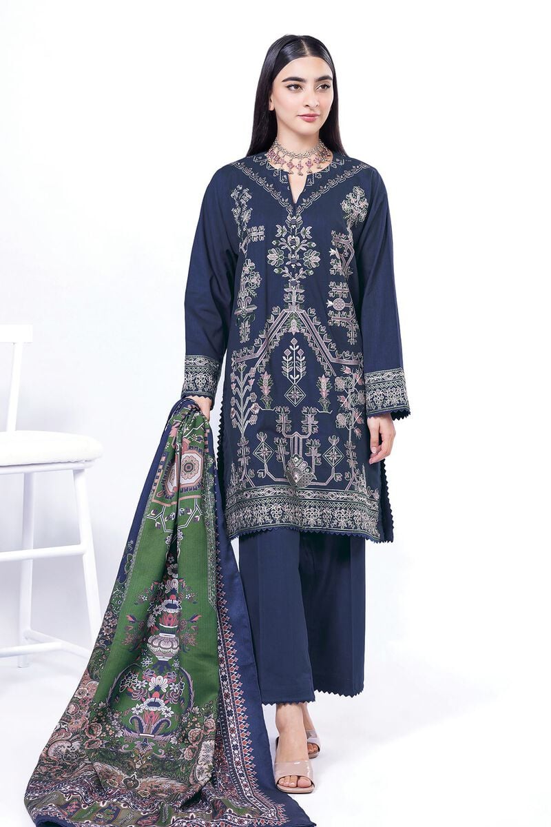 Khaadi | My Winter Mood | DCH11 XS Navy Blue Cross Stitch