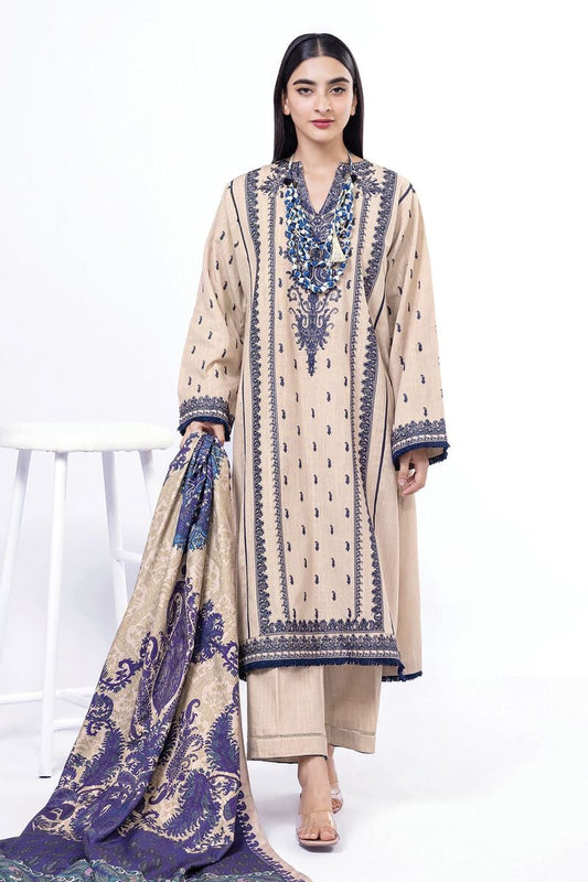 Khaadi | My Winter Mood | DK13 XS Beige Khaddar
