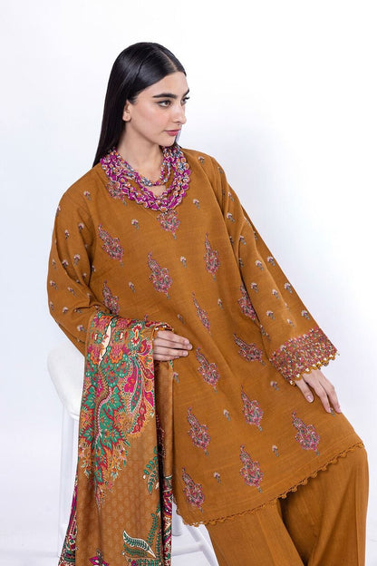Khaadi | My Winter Mood | DK14 M Mustard Brown Khaddar