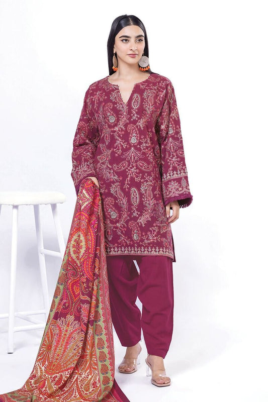 Khaadi | My Winter Mood | DK15A XS Rose Pink Khaddar