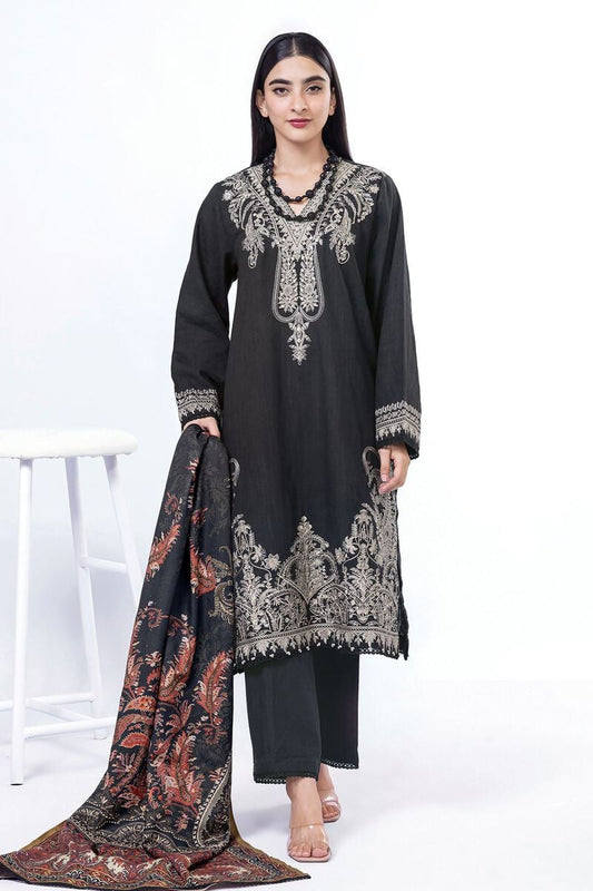 Khaadi | My Winter Mood | DK18 XS Black Khaddar
