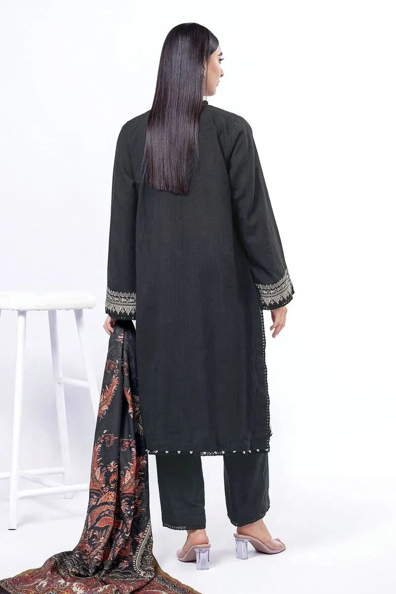Khaadi | My Winter Mood | DK18 S Black Khaddar