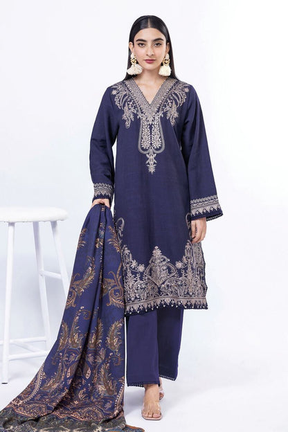 Khaadi | My Winter Mood | DK18Z XS Dark Lavender Khaddar