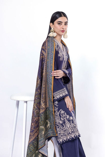 Khaadi | My Winter Mood | DK18Z M Dark Lavender Khaddar