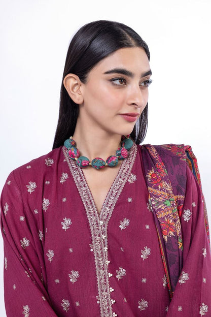 Khaadi | My Winter Mood | DK23Z M Wine Khaddar