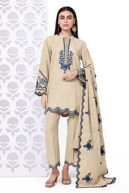 Khaadi | My Winter Mood | DKN01 XS Ivory Khaddar