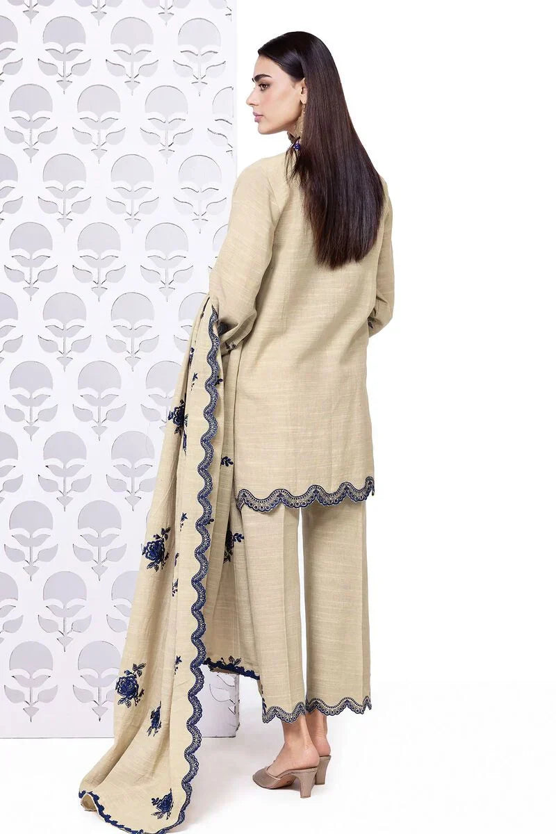 Khaadi | My Winter Mood | DKN01 S Ivory Khaddar