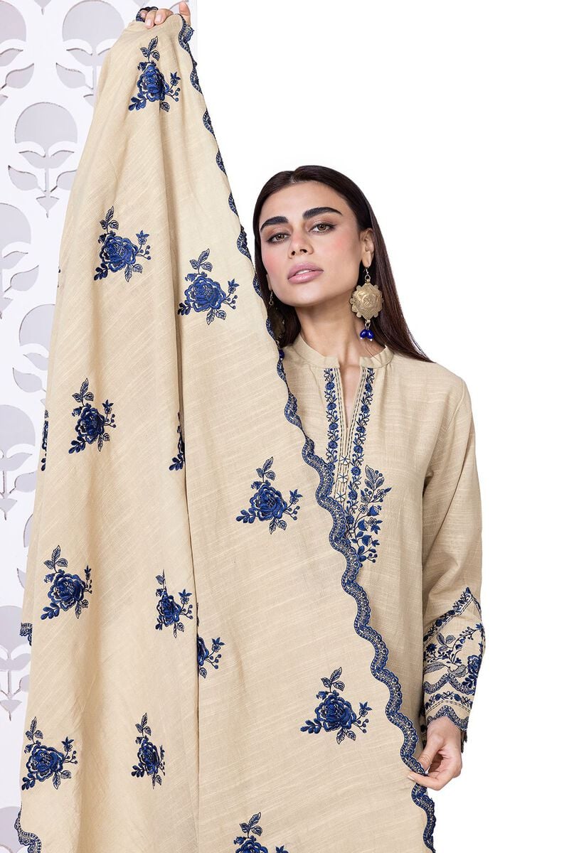 Khaadi | My Winter Mood | DKN01 L Ivory Khaddar