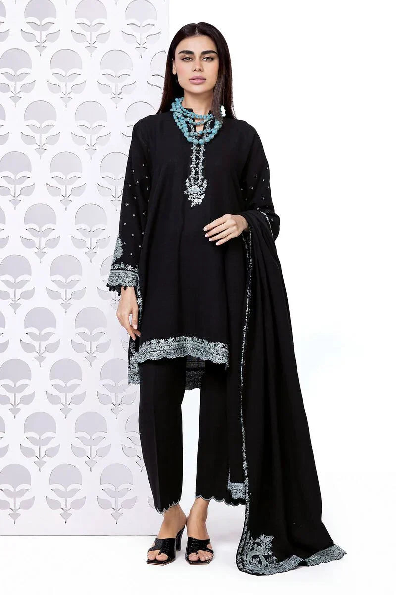 Khaadi | My Winter Mood | DKN02 XS Black Khaddar