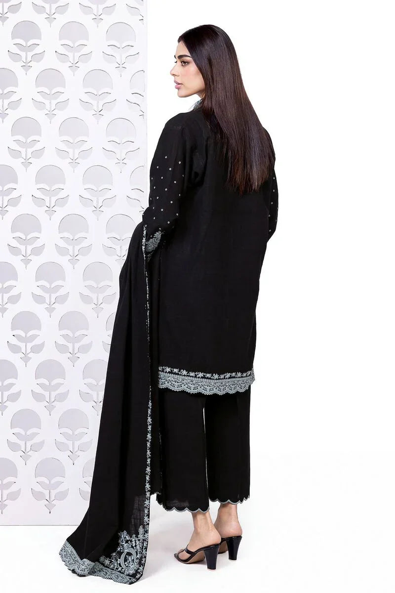 Khaadi | My Winter Mood | DKN02 S Black Khaddar
