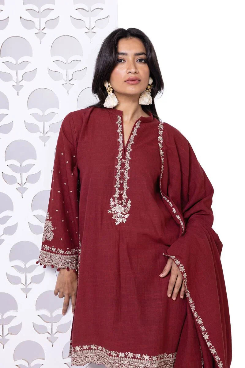 Khaadi | My Winter Mood | DKN02 M Maroon Khaddar