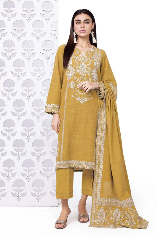 Khaadi | My Winter Mood | DKN04 XS Mustard Yellow Khaddar