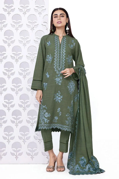 Khaadi | My Winter Mood | DKN05 XS Dark Mehndi Khaddar