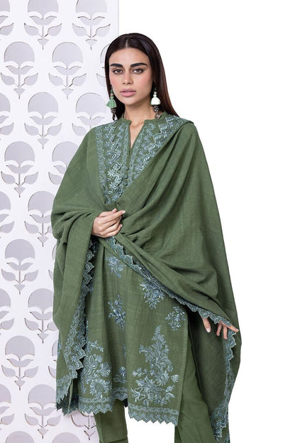 Khaadi | My Winter Mood | DKN05 M Dark Mehndi Khaddar
