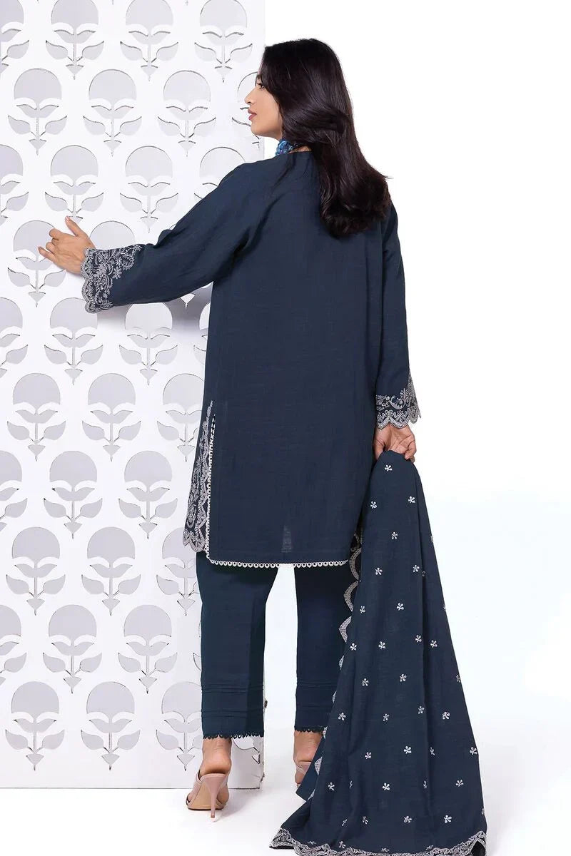 Khaadi | My Winter Mood | DKN06 S Navy Blue Khaddar