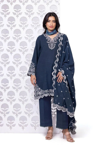 Khaadi | My Winter Mood | DKN06 XS Navy Blue Khaddar