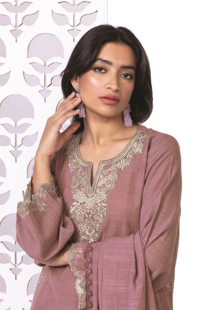 Khaadi | My Winter Mood | DKN07 M Dusty Pink Khaddar