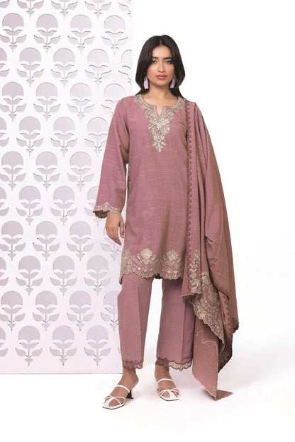 Khaadi | My Winter Mood | DKN07 XS Dusty Pink Khaddar