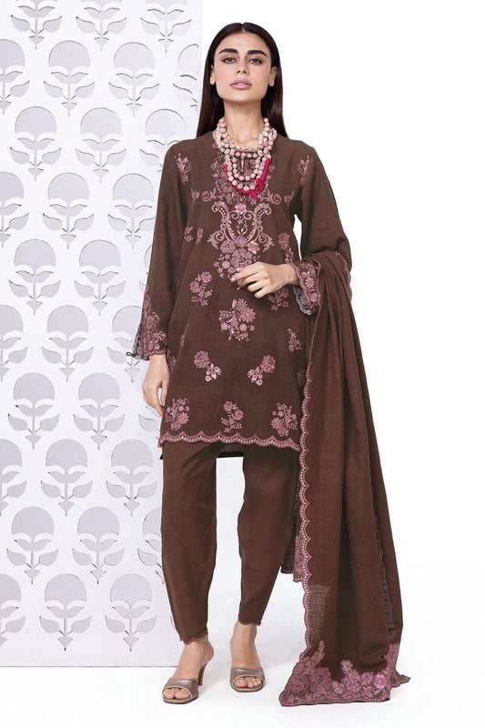 Khaadi | My Winter Mood | DK13 XS Chocolate Brown Khaddar