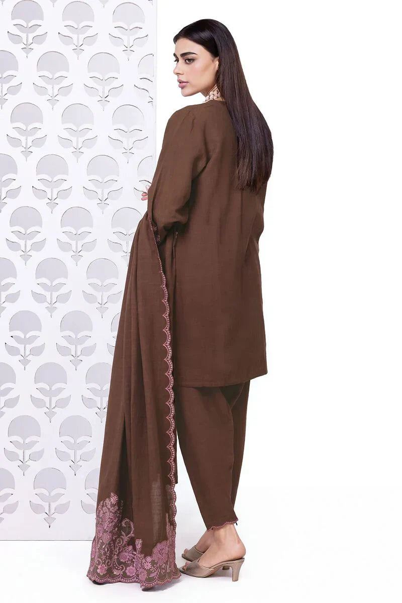 Khaadi | My Winter Mood | DK13 S Chocolate Brown Khaddar