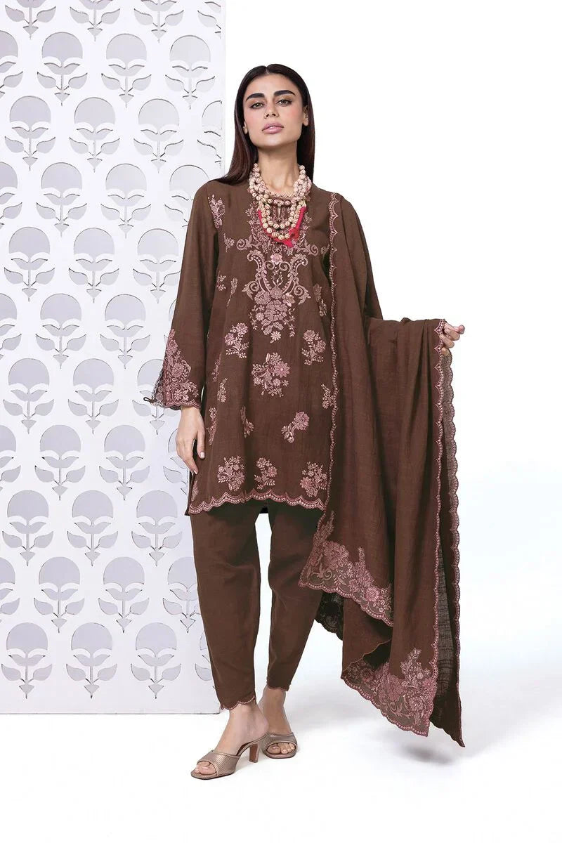 Khaadi | My Winter Mood | DK13 L Chocolate Brown Khaddar