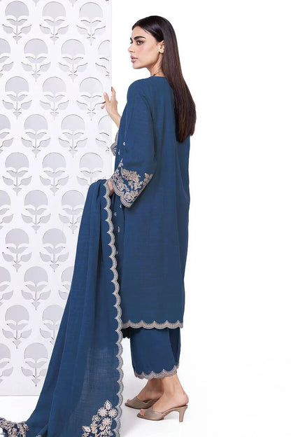 Khaadi | My Winter Mood | DKN14 S Deep Teal Khaddar
