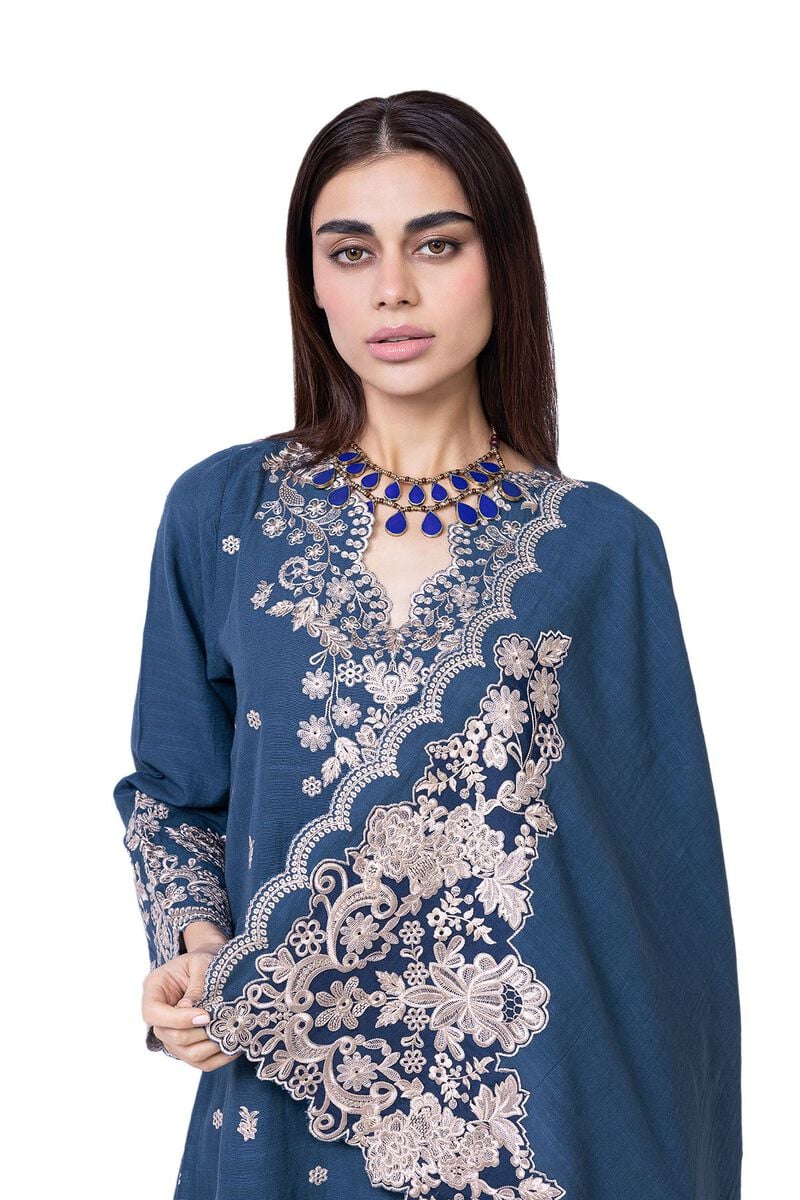 Khaadi | My Winter Mood | DKN14 M Deep Teal Khaddar