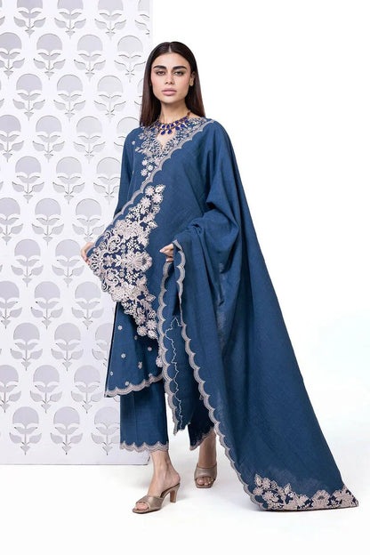 Khaadi | My Winter Mood | DKN14 L Deep Teal Khaddar