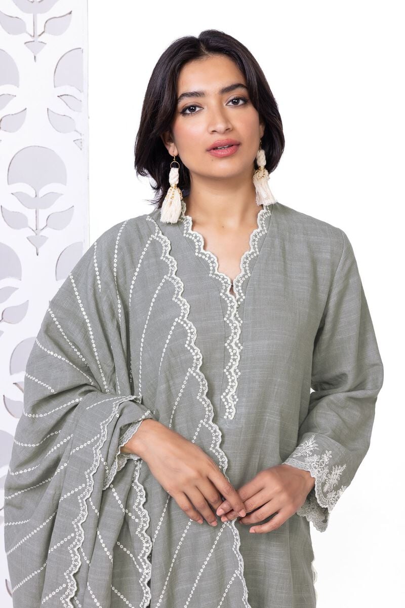 Khaadi | My Winter Mood | DKN15 M Steel Gray Hue Khaddar