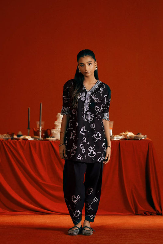 Saira Rizwan | Joolie Co ords | JOOLIE BLACK - JBP25-06 - Pakistani Designer Dress - by Saira Rizwan - Type : Ladies Clothes - 100% Original at Saira Sultan