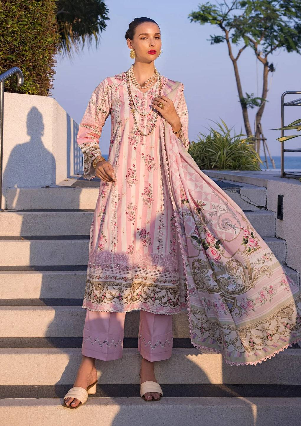 Elaf Premium | Prints Collection 2024 | EOP-04A THAI BLOOM - Pakistani Designer Dress - by Elaf Premium | Type: Formal - 100% Original at Saira Sultan