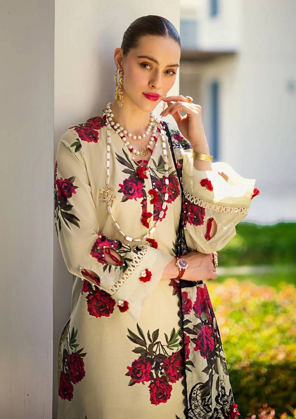 Elaf Premium | Prints Collection 2024 | EOP-03A SWAN - Pakistani Designer Dress - by Elaf Premium | Type: Formal - 100% Original at Saira Sultan