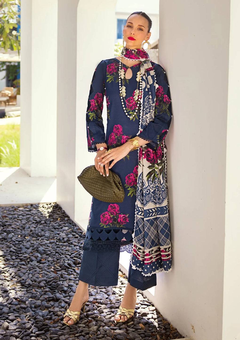 Elaf Premium | Prints Collection 2024 | EOP-03B PATTAYA POISE - Pakistani Designer Dress - by Elaf Premium | Type: Formal - 100% Original at Saira Sultan