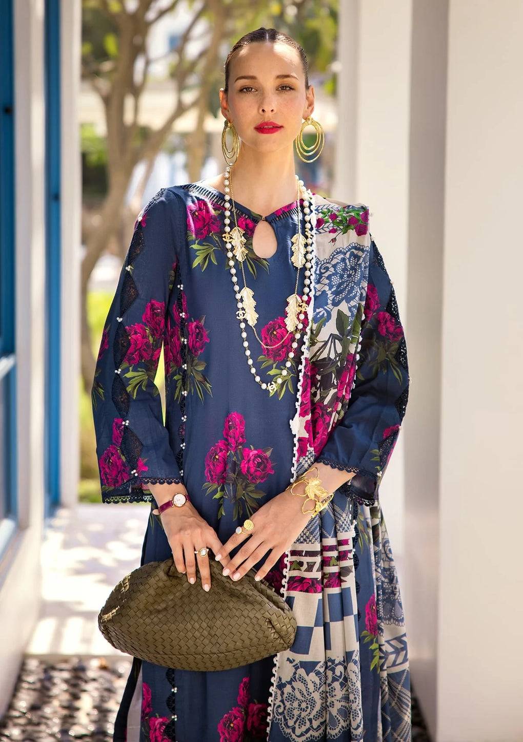 Elaf Premium | Prints Collection 2024 | EOP-03B PATTAYA POISE - Pakistani Designer Dress - by Elaf Premium | Type: Formal - 100% Original at Saira Sultan