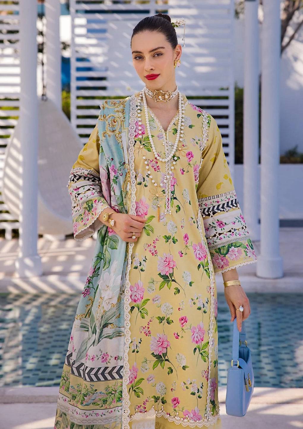 Elaf Premium | Prints Collection 2024 | EOP-02B HUAHIN CHIC - Pakistani Designer Dress - by Elaf Premium | Type: Formal - 100% Original at Saira Sultan