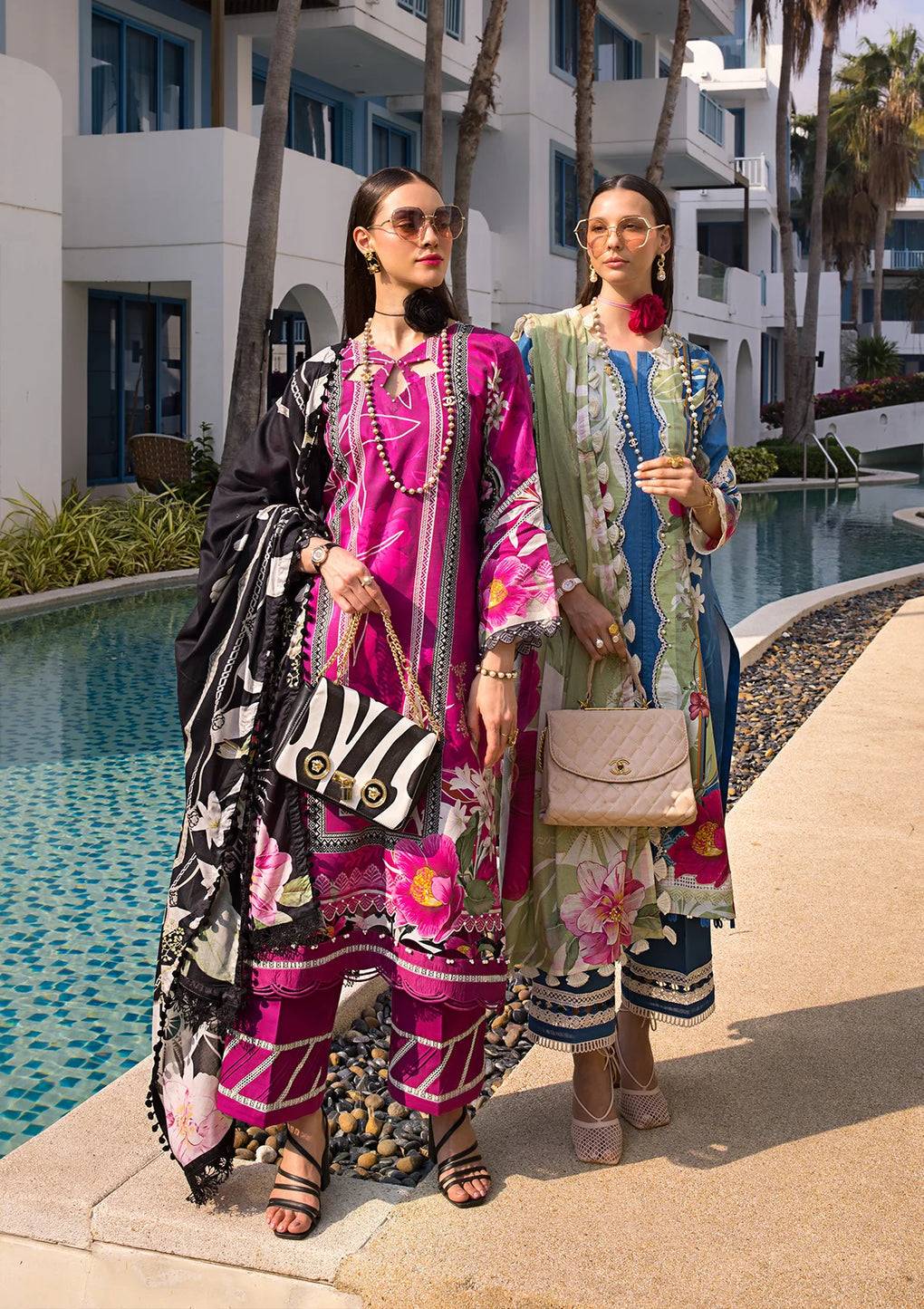 Elaf Premium | Prints Collection 2024 | EOP-08A PETUNIA - Pakistani Designer Dress - by Elaf Premium | Type: Formal - 100% Original at Saira Sultan