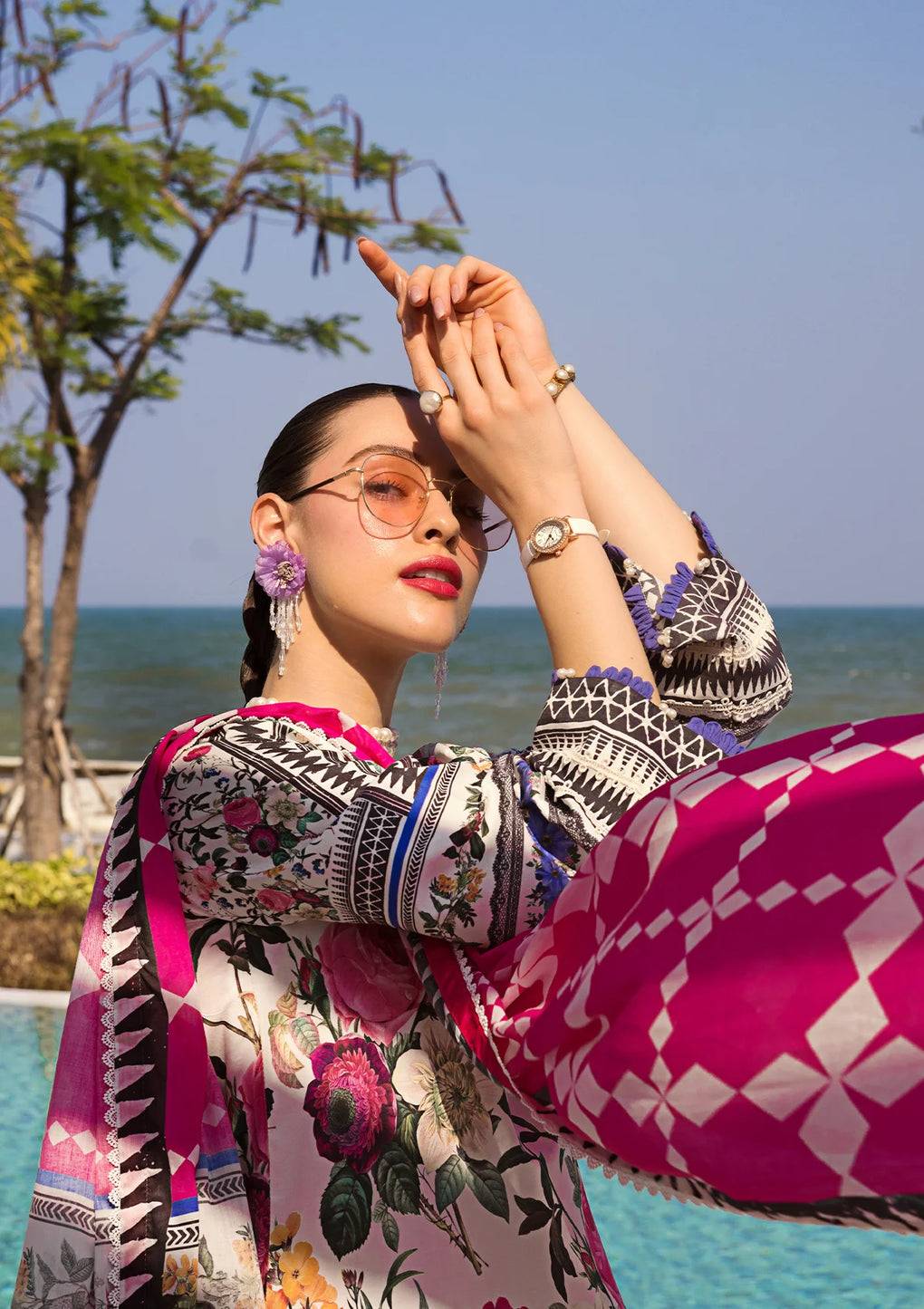 Elaf Premium | Prints Collection 2024 | EOP-06A AMARI MUSE - Pakistani Designer Dress - by Elaf Premium | Type: Formal - 100% Original at Saira Sultan