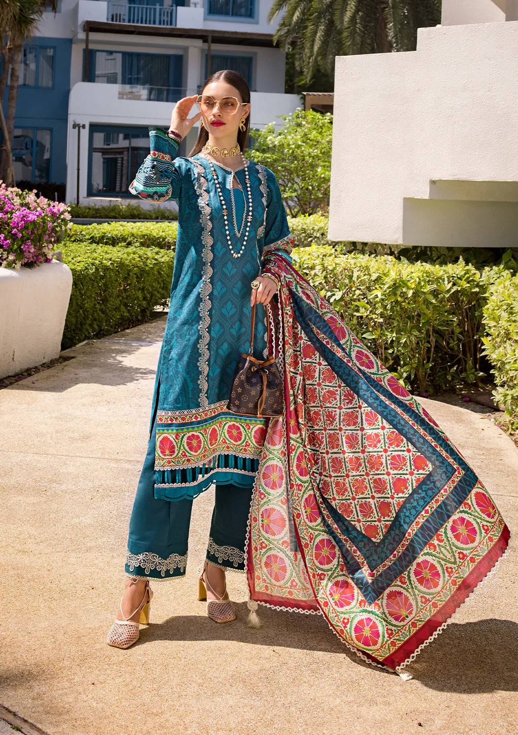 Elaf Premium | Prints Collection 2024 | EOP-07A FAUNA - Pakistani Designer Dress - by Elaf Premium | Type: Formal - 100% Original at Saira Sultan